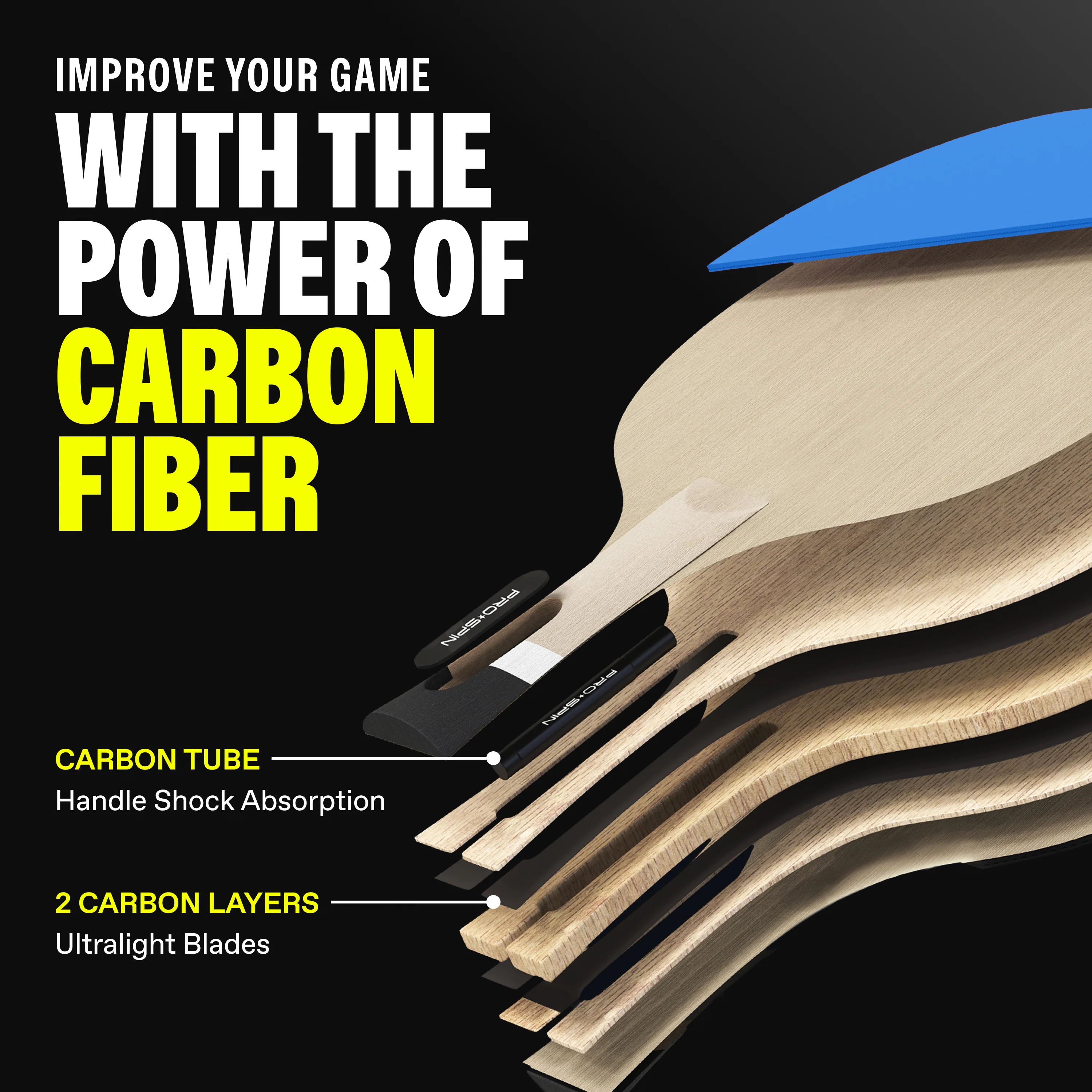 Carbon Fiber Ping Pong Paddles - 4-Player Competition Set - Image 20