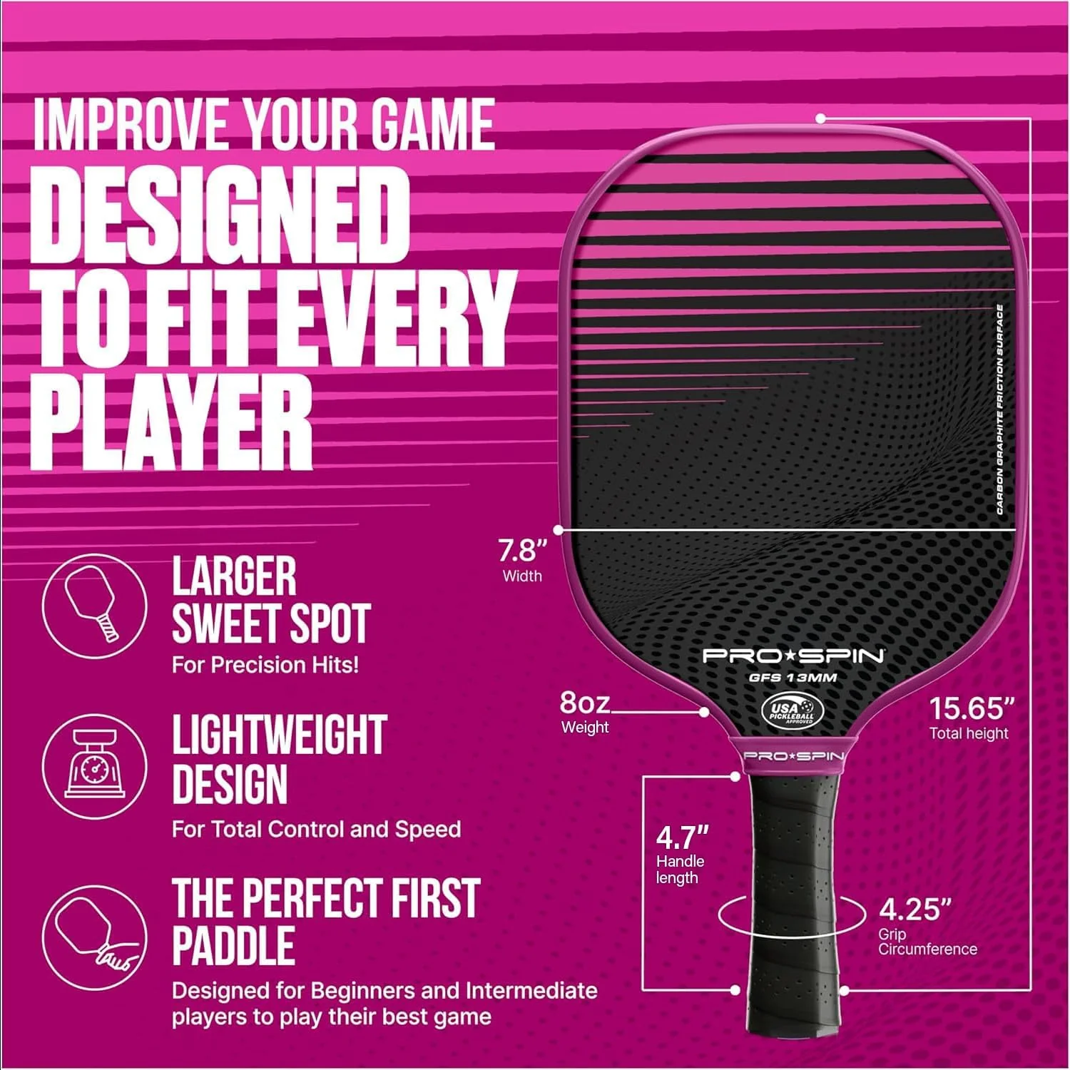 GFS-13 Pickleball Paddles 2-Player Set with Balls - Image 30