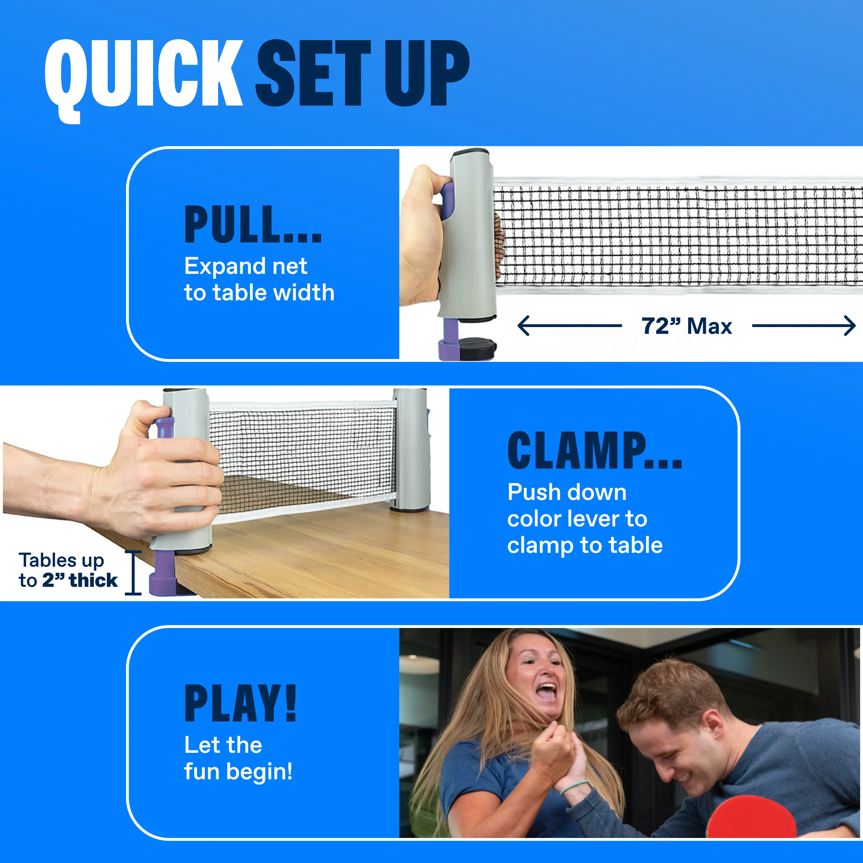 All-In-One Portable Ping Pong Set - Image 30